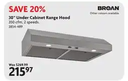Home Hardware 30 Under Cabinet Range Hood offer
