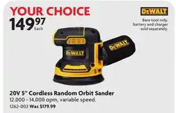 Home Hardware 20V 5 Cordless Random Orbit Sander offer