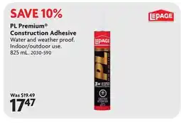 Home Hardware PL Premium Construction Adhesive offer