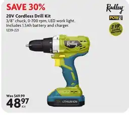Home Hardware 20V Cordless Drill Kit offer