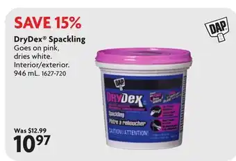 Home Hardware DryDex Spackling offer