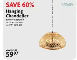 Home Hardware Hanging Chandelier offer