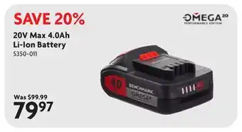 Home Hardware 20V Max 4.0Ah Li-Ion Battery offer