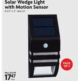 Home Hardware Solar Wedge Light with Motion Sensor offer