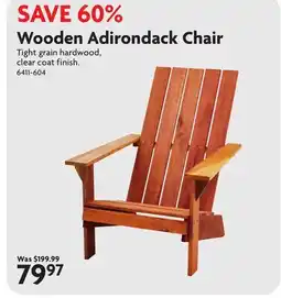 Home Hardware Wooden Adirondack Chair offer