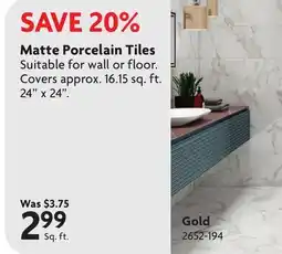Home Hardware Matte Porcelain Tiles offer