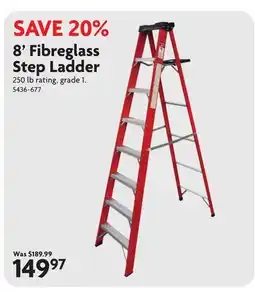 Home Hardware 8' Fibreglass Step Ladder offer