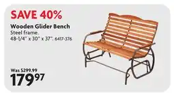 Home Hardware Wooden Glider Bench offer