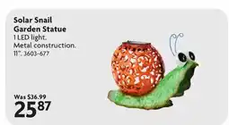 Home Hardware Solar Snail Garden Statue offer