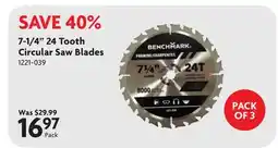 Home Hardware 7-1/4 24 Tooth Circular Saw Blades offer