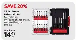 Home Hardware 24 Pc. Power Driver Bit Set offer