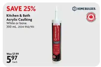 Home Hardware Kitchen & Bath Acrylic Caulking offer
