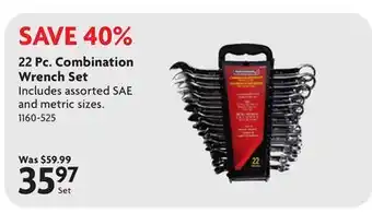 Home Hardware 22 Pc. Combination Wrench Set offer