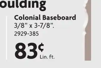 Home Hardware Colonial Baseboard Primed MDF Moulding offer