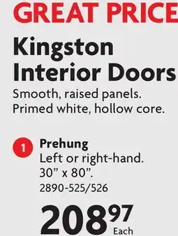 Home Hardware Prehung Kingston Interior Doors offer