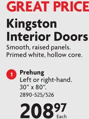 Home Hardware Prehung Kingston Interior Doors offer