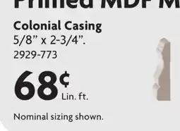 Home Hardware Colonial Casing Primed MDF Moulding offer