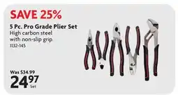 Home Hardware 5 Pc. Pro Grade Plier Set offer