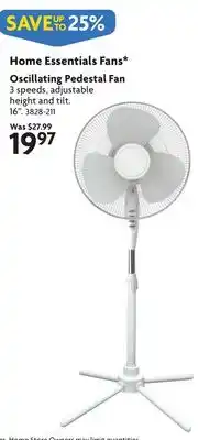 Home Hardware Oscillating Pedestal Fan offer
