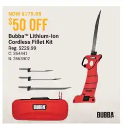 Cabela's Bubba Lithium-Ion Cordless Fillet Kit offer