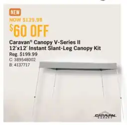 Cabela's Caravan Canopy V-Series II 12' x12' Instant Slant-Leg Canopy Kit offer
