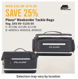 Cabela's Plano Weekender Tackle Bags offer
