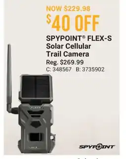Cabela's SPYPOINT FLEX-S Solar Cellular Trail Camera offer