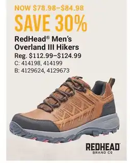 Cabela's RedHead Men's Overland III Hikers offer