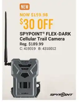 Cabela's SPYPOINT FLEX-DARK Cellular Trail Camera offer
