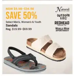 Cabela's Men's, Women's & Youth Sandals offer