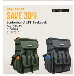 Cabela's Lunkerhunt LTS Backpack offer