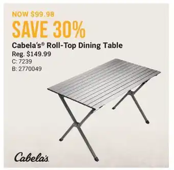 Cabela's Cabela's Roll-Top Dining Table offer