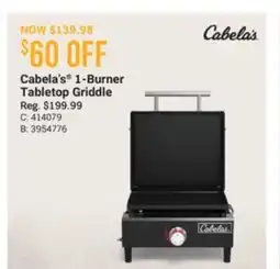 Cabela's Cabela's 1-Burner Tabletop Griddle offer