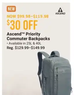Cabela's Ascend Priority Commuter Backpacks offer