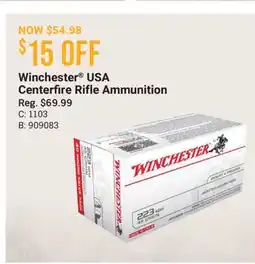 Cabela's Winchester USA Centerfire Rifle Ammunition offer