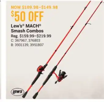 Cabela's Lew's MACH Smash Combos offer
