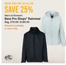 Cabela's Bass Pro Shops Rainwear offer