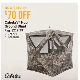 Cabela's Cabela's Hub Ground Blind offer