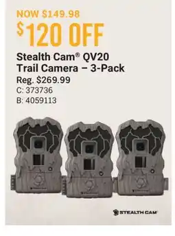 Cabela's Stealth Cam QV20 Trail Camera-3-Pack offer