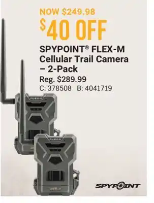 Cabela's SPYPOINT FLEX-M Cellular Trail Camera–2-Pack offer