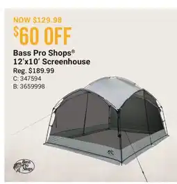 Cabela's Bass Pro Shops 12' x10' Screenhouse offer