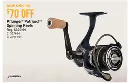 Cabela's Pflueger Patriarch Spinning Reels offer