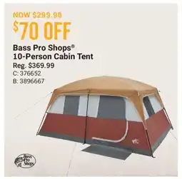 Cabela's Bass Pro Shops 10-Person Cabin Tent offer