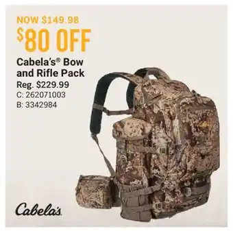 Cabela's Cabela's Bow and Rifle Pack offer