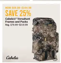 Cabela's Cabela's Versahunt Frames and Packs offer