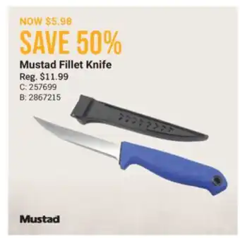 Cabela's Mustad Fillet Knife offer