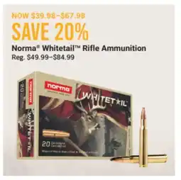 Cabela's Norma Whitetail Rifle Ammunition offer