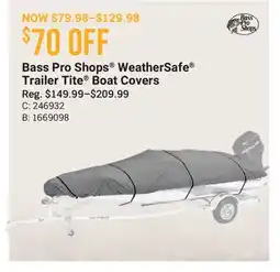 Cabela's Bass Pro Shops WeatherSafe Trailer Tite Boat Covers offer