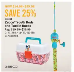 Cabela's Zebco Youth Rods and Tackle Boxes offer