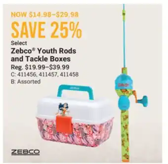 Cabela's Zebco Youth Rods and Tackle Boxes offer